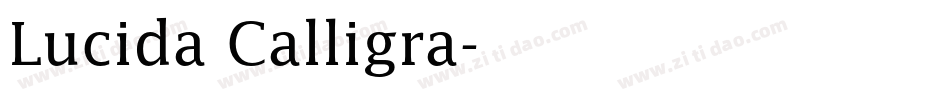 Lucida Calligra字体转换